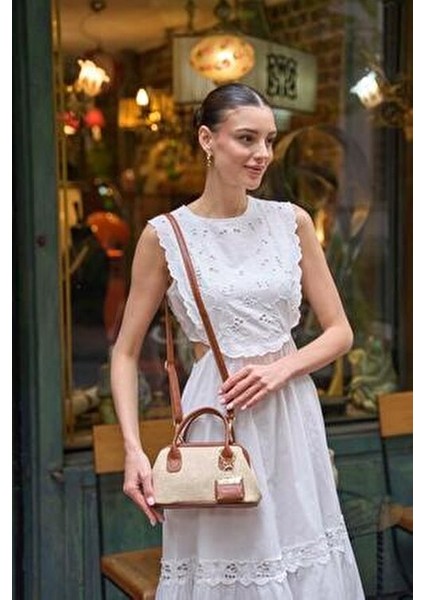 Taba Kadın Hasır Dokulu Mini El Çantası indirimleri