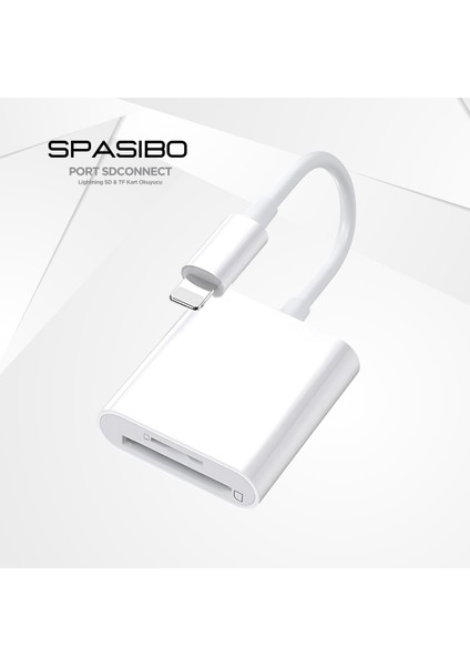 Port Sdconnect | Lightning - Sd Kart ve Micro Sd Kart Okuyucu ile iPhone & Ipad’e Hızlı Fotoğraf ve Video Aktarımı fırsatları