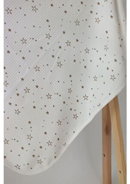 Yıldız Desenli %100 Pamuklu 80X90 cm Tek Kat Bebek Battaniye modelleri