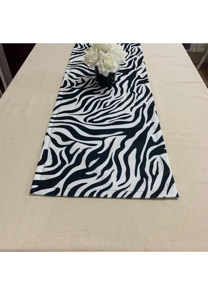 Zebra Desenli Runner, Yüksek Kaliteli Dijital Baskılı Runner, Dayanıklı, Modern Tasarım 40X110 cm fırsatları