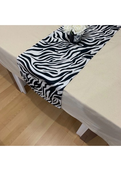 Zebra Desenli Runner, Yüksek Kaliteli Dijital Baskılı Runner, Dayanıklı, Modern Tasarım 35X120 cm fiyatları