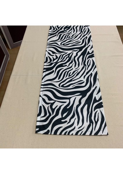 Zebra Desenli Runner, Yüksek Kaliteli Dijital Baskılı Runner, Dayanıklı, Modern Tasarım 35X120 cm modelleri