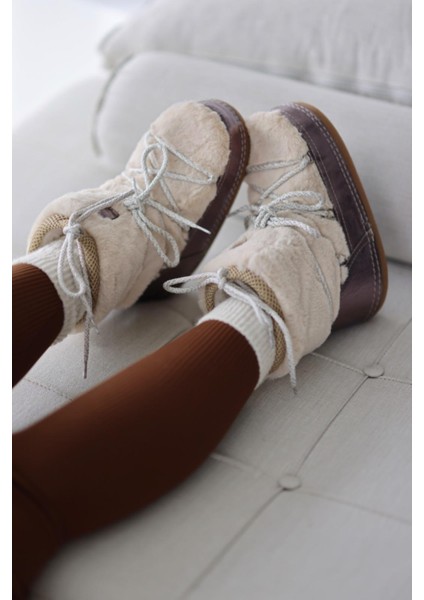 Dixie Kürklü Kalın Tabanlı Kadın Kar Botu - Gümüş fiyatları