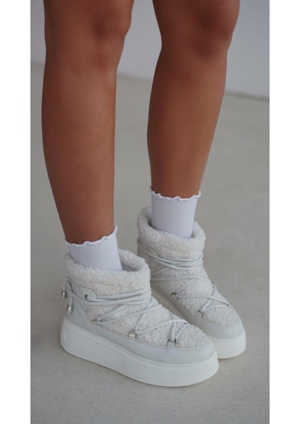 Winny Kürklü Kalın Tabanlı Kar Botu- Beyaz fiyatları