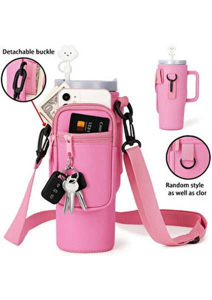 Stanley Quencher Uyumlu 1.18 Termos Askılı Neopren Koruma Termos Kılıfı Çanta Omuz Askısı Aksesuar