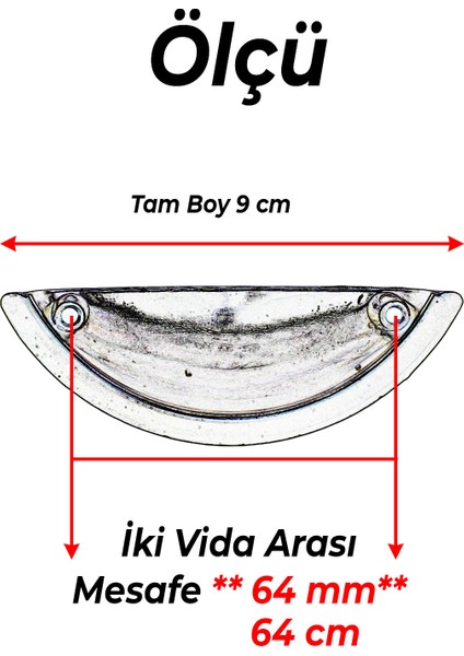 Çanak Kulp 64 mm Krom Gümüş Renk Metal Mobilya Çekmece Dolap Kapak Kulpu Modern Mutfak Kulpları fiyatları
