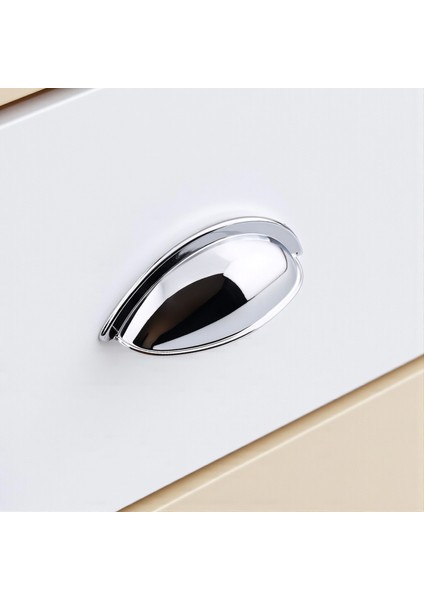 Çanak Kulp 64 mm Krom Gümüş Renk Metal Mobilya Çekmece Dolap Kapak Kulpu Modern Mutfak Kulpları indirimleri