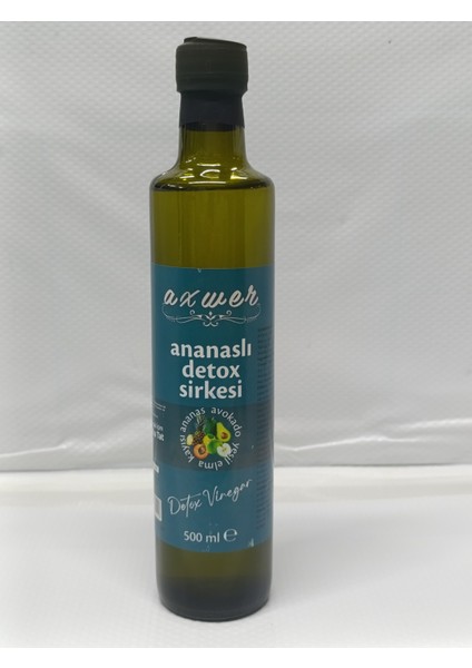 AXWER Ananaslı Detox Sirkesi Sandaloz Sakızlı Sirke Avakado Yaprağı Sirkesi