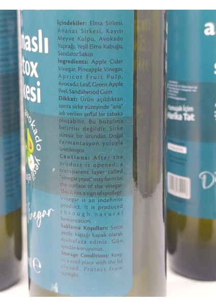 AXWER Ananaslı Detox Sirkesi Sandaloz Sakızlı Sirke Avakado Yaprağı Sirkesi fiyatları