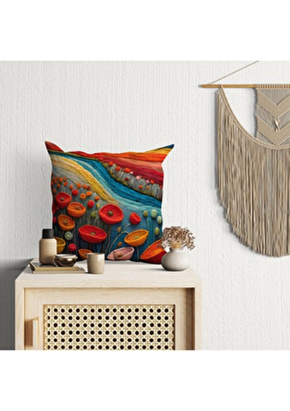 2 Li Kombin Renklii Bohemian Desen 3 Boyutlu Dijital Baskılı Kırlent Kılıfı fırsatları