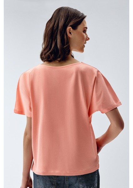 Kadın Yarasa Kol T-Shirt Beyaz Renk