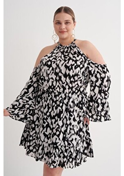 Pencere Detaylı Volanlı Elbise fiyatları