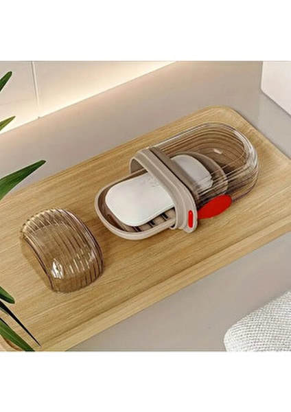 Şeffaf Kutu Şeklinde Plastik Katı Sabunluk Pratik Kullanımlı Hijyenik Banyo Sabun Kabı fiyatları