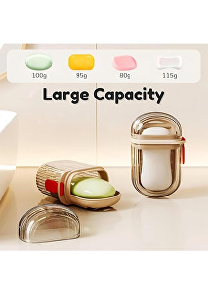 Şeffaf Kutu Şeklinde Plastik Katı Sabunluk Pratik Kullanımlı Hijyenik Banyo Sabun Kabı