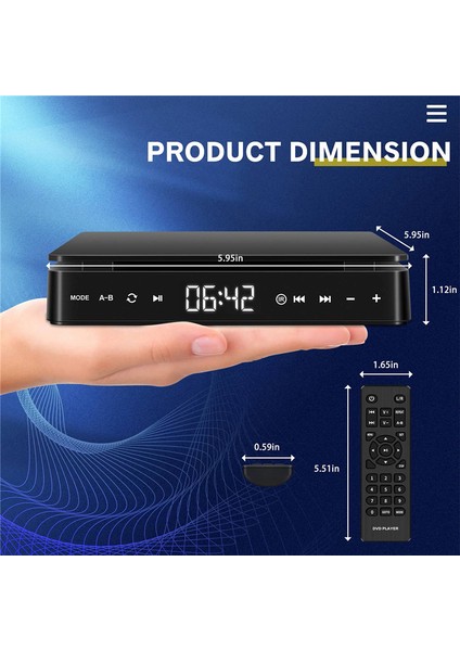 Hd Dvd/vcd Player Taşınabilir Video Oynatıcı Çok Fonksiyonlu Oyuncu 1080P Mini Anti-Skip DVD Oyuncusu Uzaktan Kumanda (Yurt Dışından) indirimleri