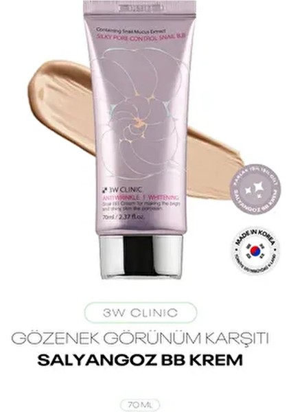 Gözenek Görünümü Karşıtı Kore Bb Krem 3W Clinic Silky Pore Control Bb Cream