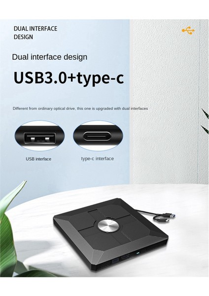 Harici Optik Sürücü DVD Yanan Usb3 0type-C Mobil Brülör Fişi ve Pc Masaüstü Için Uygun Cd-Rom Sürücüsü Oynatın (Yurt Dışından) modelleri