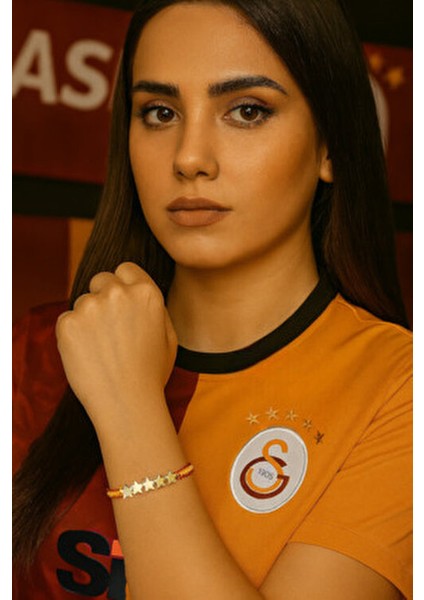 Galatasaray Hematit 5. Yıldız Taraftar Bilekliği – Ayarlanabilir El Yapımı Makrome (Hematit) fiyatları