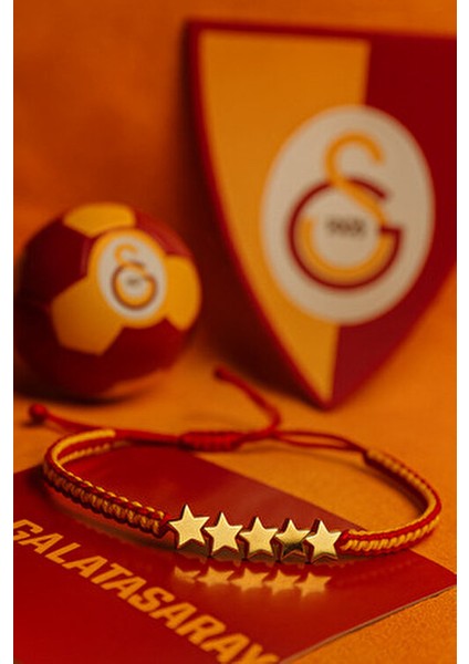 Galatasaray Hematit 5. Yıldız Taraftar Bilekliği – Ayarlanabilir El Yapımı Makrome (Hematit) indirimleri