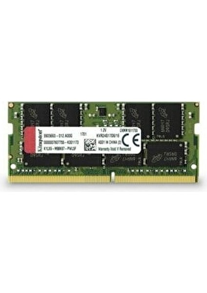 Kıngston KVR24S17D8/16 16GB 2400M Ddr4 Sodimm Notebook Ram, 1,2V