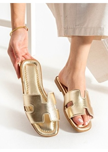 Premium Kadın Terlik Gold