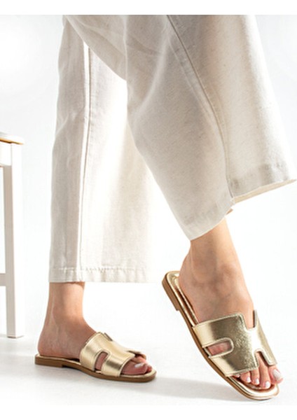 Premium Kadın Terlik Gold fiyatları