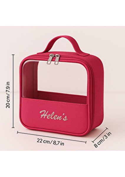 Pvc Şeffaf Seyahat Makyaj Kozmetik Çantası Pembe fiyatları