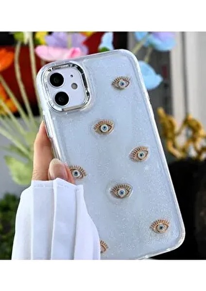 Iphone 11 Şeffaf Mini Nazar Epoksili Oyuncaklı Silikon Kılıf