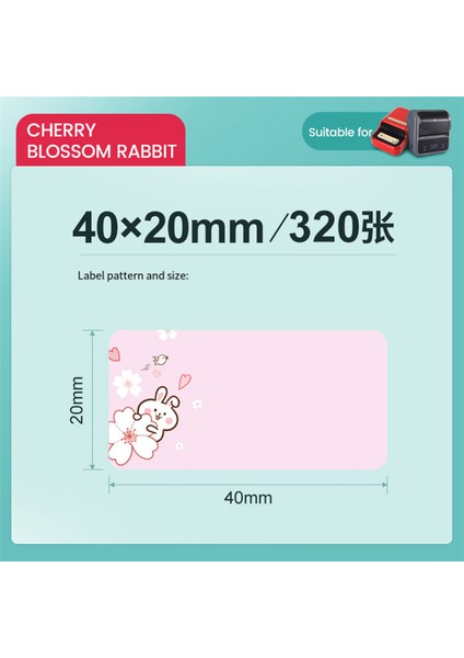 B21/B3S Yazıcı Termal Etiketleri Için 40X20MM 320 Kağıt Kendinden Yapışkan Terml Etiketler B21/B3S Etiket Makinesi B (Yurt Dışından) fiyatları
