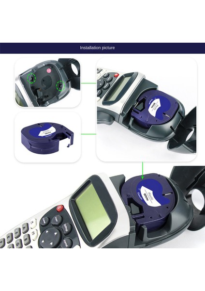 50PCS Etiket Maker Dymo Letratag Için Yatırlar Yeniden Doldurma 12MM x 4m Letra Etiketi Için Beyaz Plastik Etiket Bant Plus Lt Etiket Maker (Yurt Dışından) fırsatları