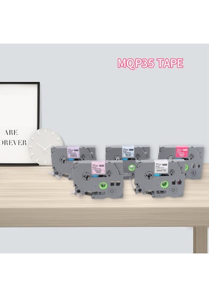 P-Touch P-Touch Için Uyumlu Etiket Bant Değiştirme 12MM 1/2 Inç Lamine (Berry Pembe/pembe/mor/mavi/beyaz) Kardeş Etiket Işaretçisi (Yurt Dışından) fırsatları