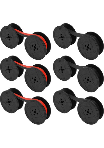 6pcs Evrensel Daktilo Kurdele Ikiz Makara Daktilo Kurdele Çoğu Daktilo (Siyah-Kırmızı Siyah) (Yurt Dışından) indirimleri