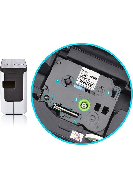Tze 221 Bant PTH110 Bant 9mm 0 35 Inç Lamine Beyaz Etiket Maker Bant Için Kardeş P-Press Için Uyumlu (Yurt Dışından) fırsatları