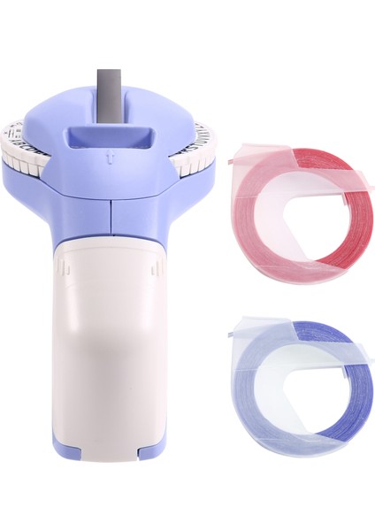 Taşınabilir 3D Kabartma Etiketi Yazıcı Dıy Manuel Etiket Baskı 12965 Manuel Daktilo Mor (Yurt Dışından) modelleri