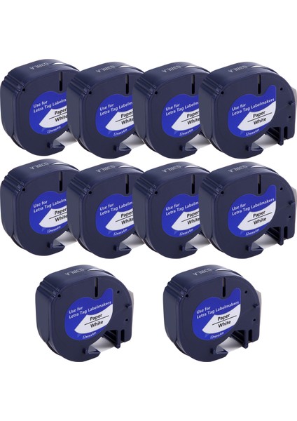 10PCS Etiket Maker Dymo Letratag Için Yatırlar Yeniden Doldurma 12MM x 4m Letra Etiketi Için Beyaz Plastik Etiket Bant Plus Lt Etiket Maker (Yurt Dışından) fiyatları