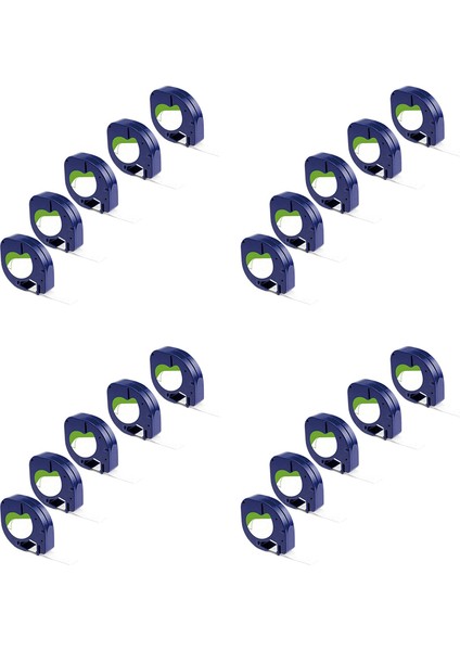 20PCS Uyumlu Etiket Bant Dymo Letratag Black Için Beyaz Kendinden Yapışkanlı Kağıt Lt Etiket Bant Maker (Yurt Dışından)