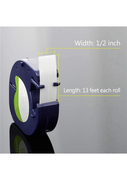 20PCS Uyumlu Etiket Bant Dymo Letratag Black Için Beyaz Kendinden Yapışkanlı Kağıt Lt Etiket Bant Maker (Yurt Dışından) modelleri