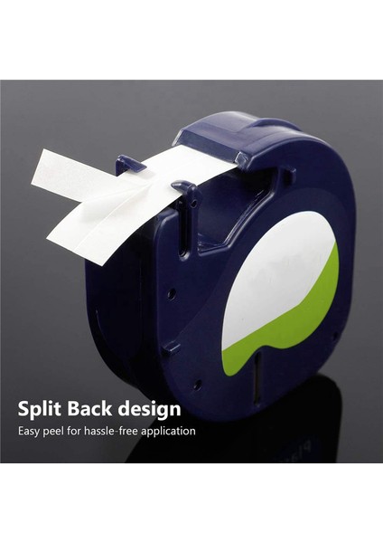 20PCS Uyumlu Etiket Bant Dymo Letratag Black Için Beyaz Kendinden Yapışkanlı Kağıt Lt Etiket Bant Maker (Yurt Dışından) fırsatları