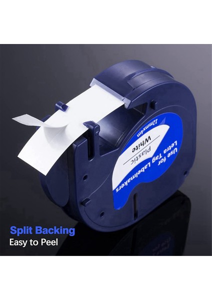 12 Paket Uyumlu Etiket Bandı Dymo Için Letratag Black Beyaz Plastik Etiket Bantında Letratag Etiket Maker (Yurt Dışından) fırsatları