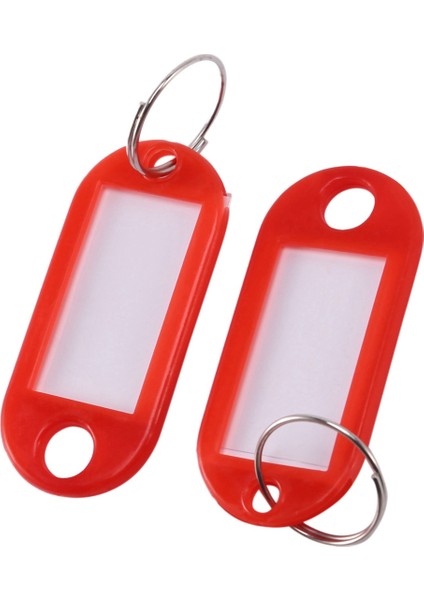 40 Pcs Çeşitli Anahtar Kimlik Etiket Etiketleri Bölünmüş Halka Anahtarlama Anahtarlık (Kırmızı) (Yurt Dışından) modelleri