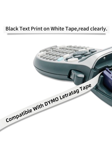 6pcs Etiket Bant Dymo Etiket Makinesi ile Uyumlu Dolum Kağıt Etiketleme Bandı Beyaz Dymo Letratag 91330 10697 (Yurt Dışından) modelleri