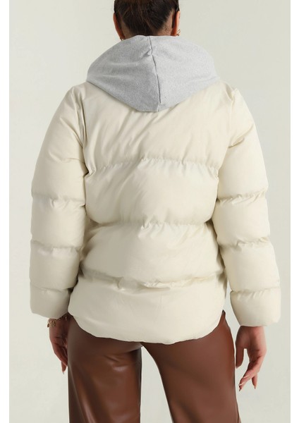 Taş Kapşonlu Şişme Kadın Mont fiyatları