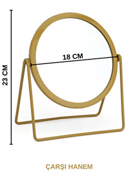 Gold Metal Makyaj Aynası Ayarlanabilir Masa Üstü Metal Ayna modelleri