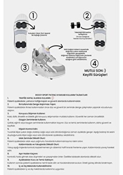 Işıklı Tekerlekli Dönüştürülebilir Çocuk Ayakkabı | Paten + Günlük Kullanım fırsatları