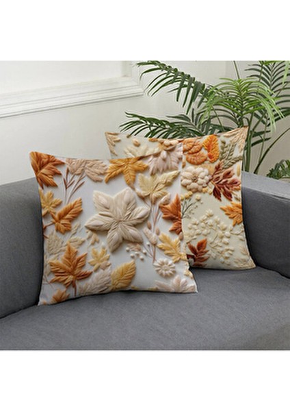 2 Li Kombin Punch Nakış Desen Dijital Baskılı Kırlent Kılıfı fiyatları