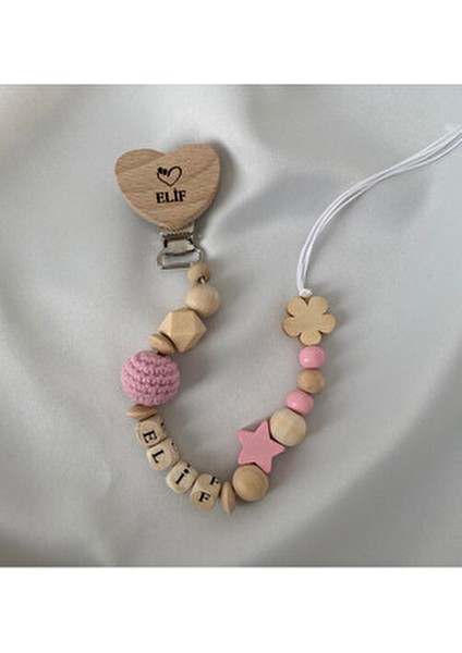 Doğal Ahşap Emzik Zinciri - Isimli Emzik Askısı Ahşap Emzik Zinciri Emzik Tutucu Bebek Hediyesi fırsatları