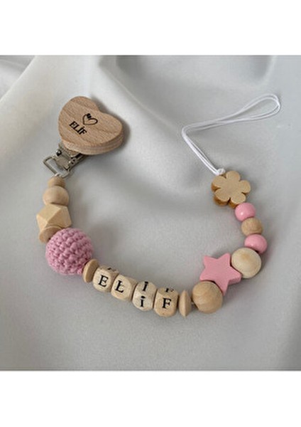 Doğal Ahşap Emzik Zinciri - Isimli Emzik Askısı Ahşap Emzik Zinciri Emzik Tutucu Bebek Hediyesi indirimleri