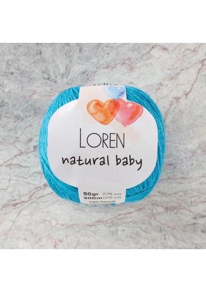 Loren Natural Baby Turkuaz El Örgü Ipi - R091 - 33934