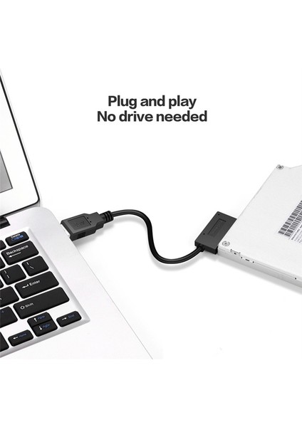 Sata - USB 3 0 7+6pin 13PIN Dönüştürücü Kablo Dizüstü Bilgisayar Optik Sürücü Cd/dvd Rom Slimline Drive Için Hızlı Veri Aktarımı (Yurt Dışından) fiyatları