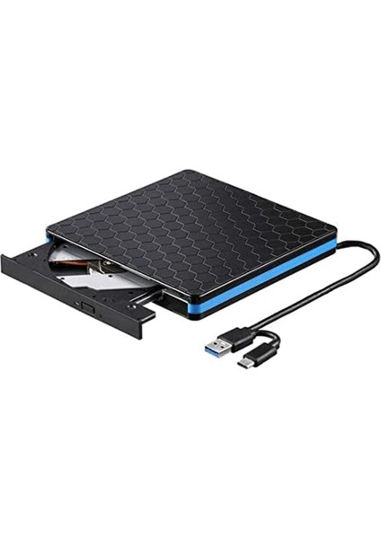 DVD Player Harici Optik Sürücü Type-C USB 3 0 2-1-1-1 Cd/dvd Yazar Kartı Okuyucu Rw Drive Harici Optik Sürücü Oynatıcı (Yurt Dışından)